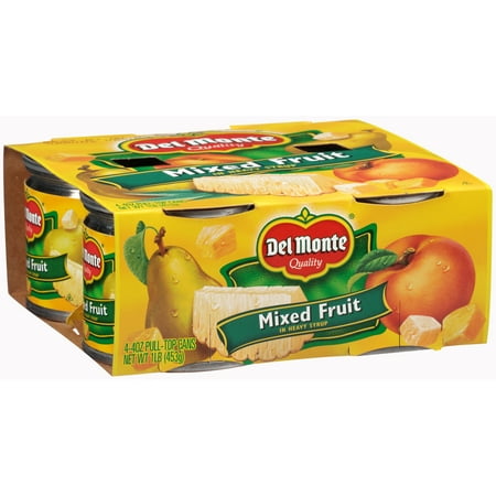 Del Monte Foods Del Monte Mixed Fruit, 4 ea - Walmart.com