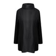 thumbnail image 4 of UJNDER Women's Pure Color Round Neck Long Sleeve Tops for Women Casual Comfortable Everyday Wear Black XXXXL, 4 of 7