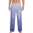 thumbnail image 2 of Picia Glittering Blue Purple Mens Soft Woven Cotton Elastic Waistband Sleep Pajama Pant Lounge Sleep Pant With Pockets And Drawstring-Large, 2 of 9