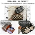 thumbnail image 5 of Vintage Makeup Bag for Women Retro Checkered Cosmetic Organizer Waterproof Handheld Storage Pouch Large Capacity Brown, 5 of 6