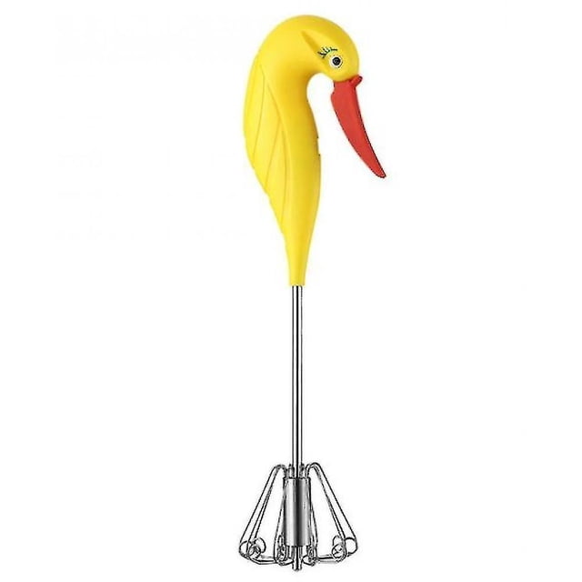 Batidor semiautomático Afortunado de acero inoxidable amarillo Sencillez