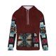 thumbnail image 3 of Sudadera con capucha para hombre, moderna, con cordón ajustable y bolsillo, estampada, deportiva y de ocio, sudadera con capucha, blusa de poliéster para hombre, 3 of 4