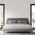 thumbnail image 6 of Omax Decor Henry Wood and Fabric Upholstered King Platform Bed in Gray, 6 of 6
