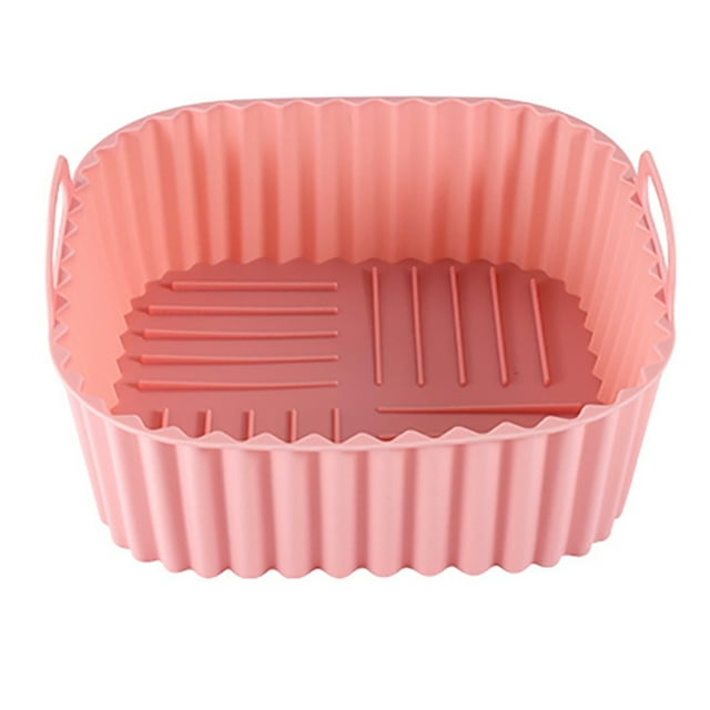 Square Air Fryer Liner Silicone Baking Mat 6.7 Inch Non-Stick Oven Safe Tray BPA-Free Air Fryer Basket for Even Cooking
