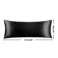 thumbnail image 5 of PiccoCasa 1Pc Soft Silky Satin Long Pillowcases for Bedding 20"x54" Black, 5 of 8