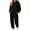 R9-Black, variant on Womens 2 Piece Sweatsuit Long Sleeve Drawstring Hoodies and Wide Leg Pants with Pockets Causal Travel Comfy Fall Winter 2026 Jogging Sweat Outfits,Brown M