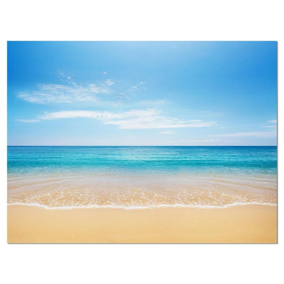 Designart Calm Blue Sea and Sky Canvas Wall Art