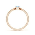 thumbnail image 2 of Angara Natural 0.4 Ct. Aquamarine Solitaire Ring in 14K Rose Gold for Women (Ring Size: 4.5), 2 of 10