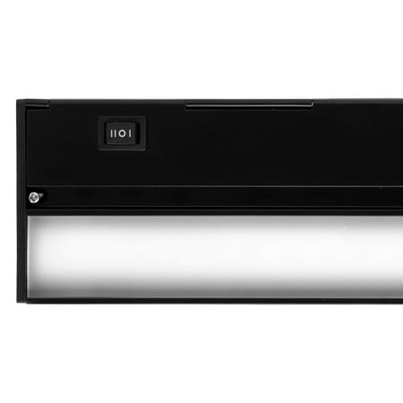 NICOR Lighting 21-Inch Hardwired Slim 2700K LED Under Cabinet Light Fixture, Black