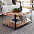 thumbnail image 2 of Alaterre Meuble Ryegate Table Basse en Bois Massif Naturel avec Bord Vivant, 2 of 2