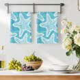 thumbnail image 3 of Teal Starfish Coastal Kitchen Towels Set of 3, Nautical Summer Ocean Absorbent Dish Towels for Kitchen, Microfiber Hand Towel, Quick Drying Tea Towel for Cleaning Decorative Dishcloths, 3 of 7