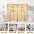 thumbnail image 5 of Ecomex 6 Panels Room Divider Half Louver-Design Wood Folding Privacy Screen, Natural, 5 of 10