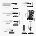 thumbnail image 3 of Juego Xtellar De Cuchillos De Cocina Profesional 8 Piezas Con Base Color Negro, 3 of 3