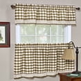 thumbnail image 2 of Par de niveles de cortinas para ventana Ergode Buffalo Check 58x24 Taupe, 2 of 2