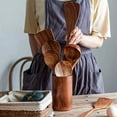 thumbnail image 5 of Nvzi Wooden Kitchen Utensil Set,Teak Kitchen Utensils Wok Spatula+Flat Spatula+Slotted Spoon+Soup Ladle+Slotted Spatula,Kitchenware Nonstick Pan Fryer Pot Cookware, 5 of 5