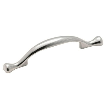 Amerock 174CH-XCP2 Curved Cabinet Drawer Pull 3" Center To Center  For Kitchen And Cabinet Hardware Polished Chrome - pack of 2