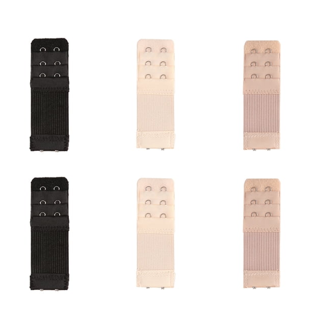6 piezas de extensores de sujetador elásticos para mujer, correa de extensión de sujetador, 2 ganchos, 3 filas, banda de sujetador para dama