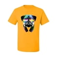 thumbnail image 2 of Wild Bobby, Colorful Pug DJ, Pop Culture, Men Graphic Tee, Gold, Medium, 2 of 4
