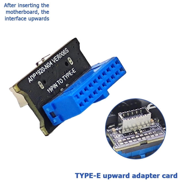 Placa base USB 3.0 Frontal 19PIN A 3.1 Convertidor de Encabezado de Panel Frontal CUTICAT Convertidor de placa base