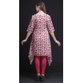 thumbnail image 4 of Bimba Hauts Imprimés Floraux Feuilles Roses & Jonquille pour Femmes Kurti Asymétrique Robe d'Été pour Filles Moyen, 4 of 6