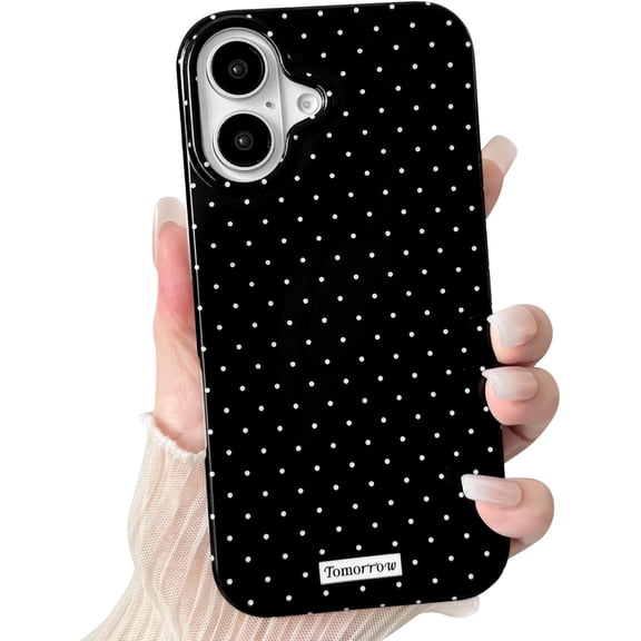 REQO Compatible for iPhone 17 Pro Case Cute Aesthetics Polka Dot Design for Girls Women Soft TPU Shockproof More Protective Girly for iPhone 17 Pro Case