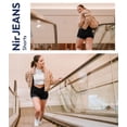 thumbnail image 5 of NirJEANS Women's Short Jeggings - Sexy Jeans Shorts For Women, High Waisted Crossover Women's Jeggings Booty Shorts for Women (4 4", BlackJeans), 5 of 6