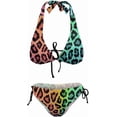 thumbnail image 5 of SKQIT Bikini Sets for Women Halter Sexy Bathing Suits Leopard Print 2 Piece Swimsuit, 5 of 7