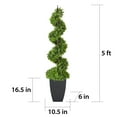 thumbnail image 2 of 5 ft. Topiary Spiral Boxwood Artificial Tree, 2 of 5