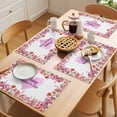 thumbnail image 5 of Mother's Day Placemats Set of 6, Red Tulip Floral Love Heart Rustic Non-Slip Place Mats Washable Table Mats for Kitchen Dining Table Decorations Indoor/Outdoor, 5 of 9