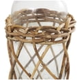 thumbnail image 4 of DecMode 23" Handmade Tall Glass Vase with Brown Rattan Woven Lower Body, 4 of 7