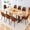 78.7''Table+8 Brown0501  Chairs, variant on Wood Dining Table Set for 4,67" Dining Room Table Set,Rectangle Wood Dinner Tables Set with 4 Thick Cushion Upholstered Chairs,Kitchen Tables and Chairs Sets for 4 Easy Assembly