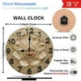thumbnail image 3 of Beige Textured Wall Clock Geometric Design Home Decor 10-Inch Silent Wooden Wall Clock, Battery Operated (AA Batteries Not Included), Artistic Home Decor, 3 of 7