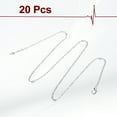thumbnail image 3 of Uxcell 20 paquetes de cadenas de collar de 17.7 pulgadas, cadenas de cable chapadas en plata de 2.5mm con cierres de langosta para hacer joyas, 3 of 7