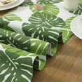 thumbnail image 4 of Table Runner, Green Plant Turtle Leaf Table Flag/Garden Banana Leaf Double Creative Coffeetable Flag for Kitchen Table Decoration,32 * 220CM, 4 of 5