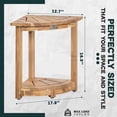 thumbnail image 3 of Taburete de ducha de esquina VICTORY RELAX de madera de acacia con almacenamiento, 3 of 9
