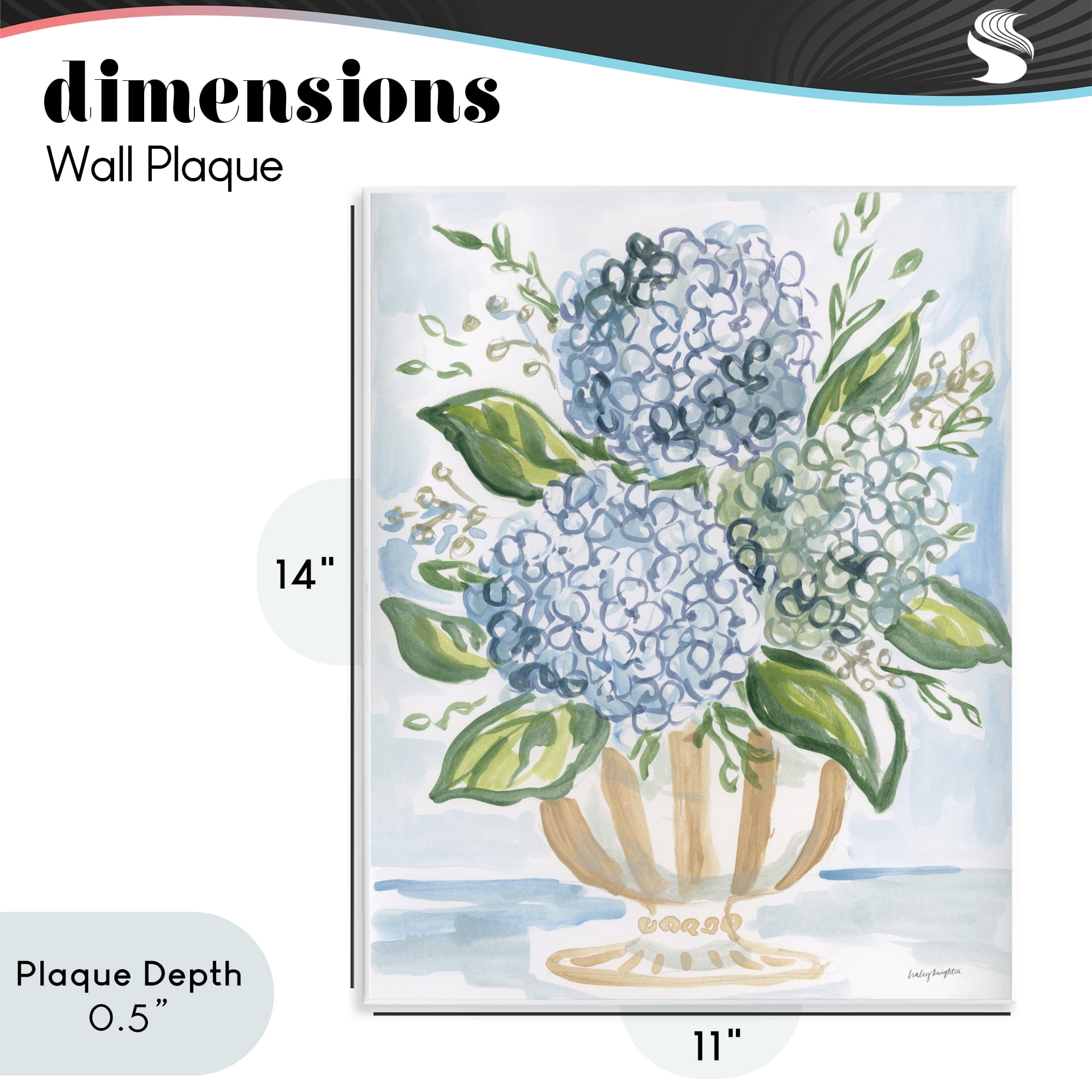 Stupell Industries Serena Pastel Hydrangea Bouquet Wall Plaque Art, design by Haley Knighten