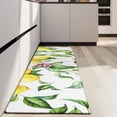thumbnail image 4 of Yellow Lemon Fruit Leaves White Pattern Kitchen Rug Mat,Kitchen Runner Rugs Non Skid Washable,Decorative Kitchen Floor Mats for Kitchen,Sink,Laundry,17"X47", 4 of 5