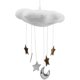 thumbnail image 2 of Hanging Cloud, Stars and Moon - Decoration for Bedroom, Bed and Wall (White), 2 of 4
