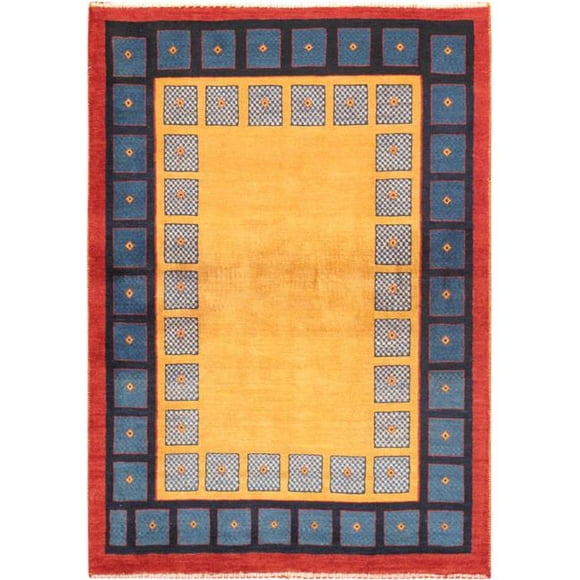 Collection Gabbeh Tapis en Laine d'Agneau Noué à la Main - 3 Pieds 5 Pieds X 4 Pieds 10 Pieds