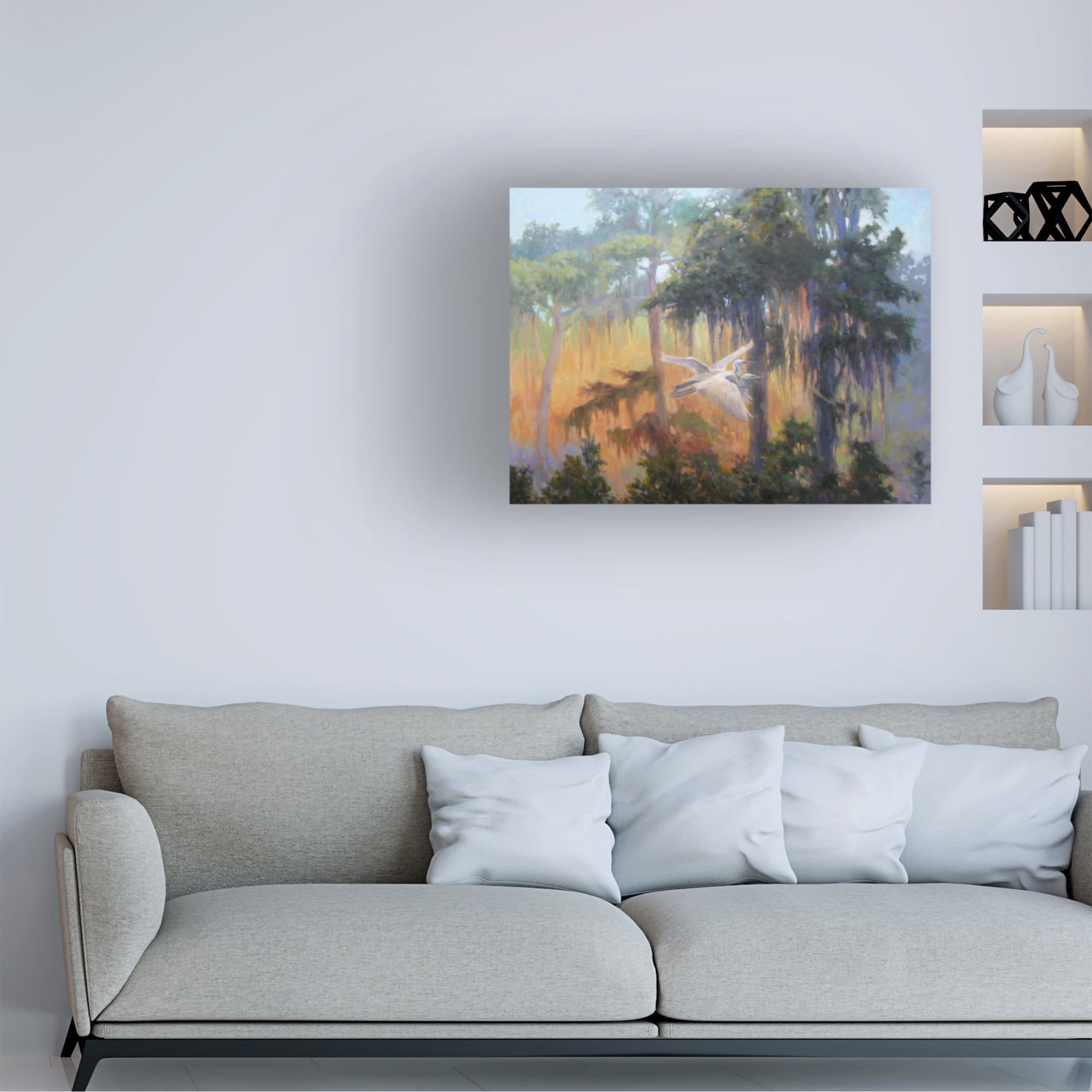 Canvas Wall Art - Sandy Nelson 'Into The Light' Wall Art for Living Room, Bedroom, or Office Décor by Trademark Fine Art - 19 x 14 Inches