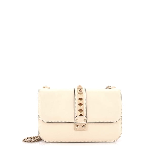 Pre-Owned Glam Lock Shoulder Bag Leather Medium By Rebag