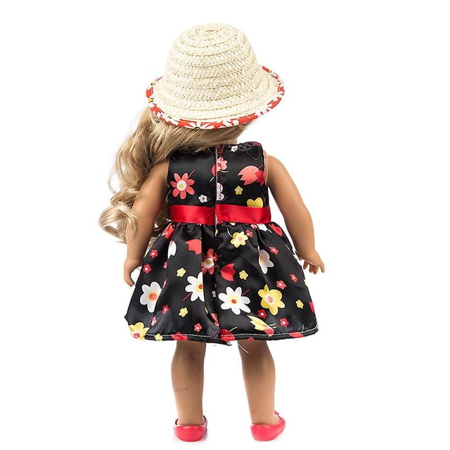Ropa de vestir para muñeca American Girl HUOGUO de 18 pulgadas con sombrero