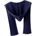 thumbnail image 7 of 2-in-1 Unisex Hooded Scarf, Knitted Hooded Long Scarf for Women & Men, Winter Warm Scarf with Hood for Outdoor Activities, 7 of 7