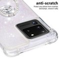 thumbnail image 5 of Funda para Samsung Galaxy S20 Ultra 5G con Brillo Líquido Flotante, Purpurina, Parachoques y Anillo Giratorio Soporte, 5 of 5