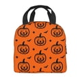 thumbnail image 4 of ZICANCN Insulated Lunch Bag for Women Men, Pumpkin Background Reusable Cute Lunch Bags for Picnic School Work Office, 4 of 8
