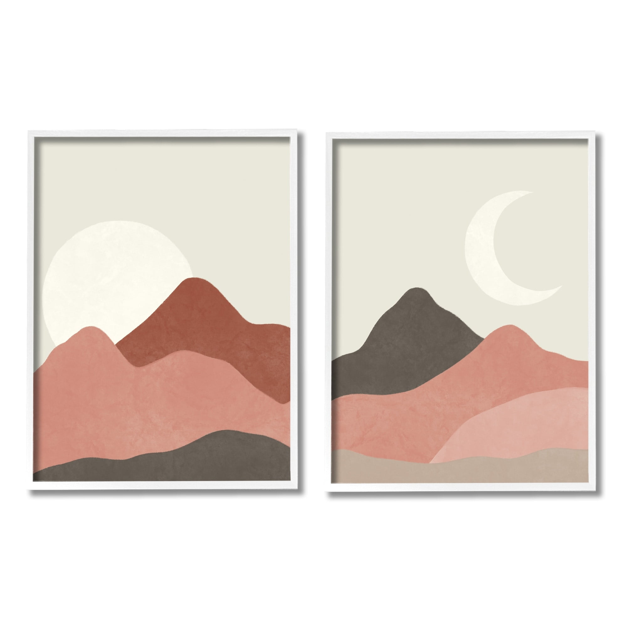 Stupell Industries Sun and Crescent Moon Warm Dessert Canyon Landscape, 24 x 30, Design by Taylor Shannon Designs