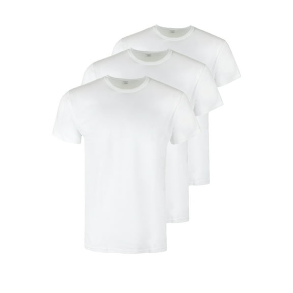 Knocker Men's 3 Pack Cotton Short Sleeve V Neck T-Shirts White M