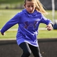 thumbnail image 3 of Girls 7-20 Under Armour Iridescent Logo Armour Fleece Hoodie Color: Gray Size: LARGE, 3 of 4