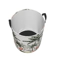 thumbnail image 3 of Daiia Flamingo Palm Trees Round Laundry Basket with Handles Thickened Waterproof Circular hamper,Dirty Clothes Storage Basket for Bedroom,Bathroom,College Dorm-Medium, 3 of 8
