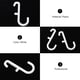 thumbnail image 5 of 10pcs Plastic Pegboard J Forma de forma de gancho Plaza Pantalla de pared Accesorios de tablero, 5 of 8